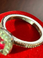 Ruby ring set in silver size 6!