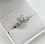 14KT White Gold Set Of 2 Rings With Diamonds