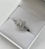 14KT White Gold Set Of 2 Rings With Diamonds