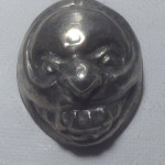 Antique Silver Comedy & Tragedy Mask Brooch Silver  C.1900