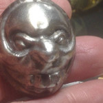 Antique Silver Comedy & Tragedy Mask Brooch Silver  C.1900