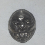 Antique Silver Comedy & Tragedy Mask Brooch Silver  C.1900