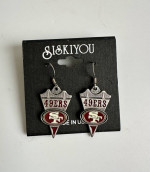 San Francisco 49er Football Team Wire Dangle Earrings