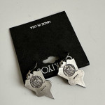 San Francisco 49er Football Team Wire Dangle Earrings