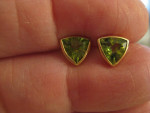 14K Trillion Peridot 7.5 Earrings