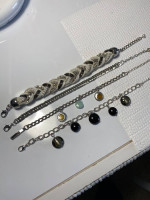 4- Silver Tone Bracelets