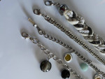 4- Silver Tone Bracelets