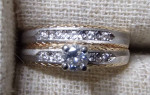 Size 6 14k Diamond Wedding Ring set