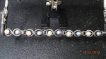 6-inch Sterling Silver Bracelet W/ 10 natural pearls
