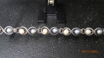 6-inch Sterling Silver Bracelet W/ 10 natural pearls