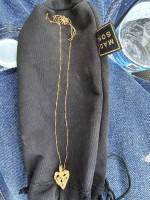 18k Heart pendant & 18k chain