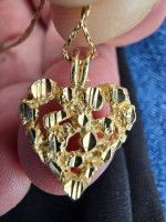 18k Heart pendant & 18k chain