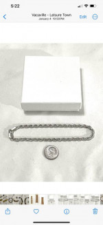 Brand new solid silver 8-1/2” solid silver ropes style bracelet
