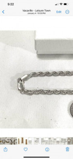 Brand new solid silver 8-1/2” solid silver ropes style bracelet