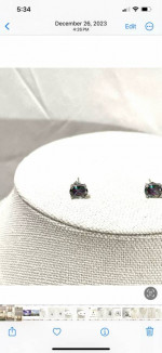 Brand new sterling silver necklace and silver pendant with Mystic Topaz gemstone