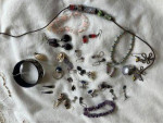 Various rings, earrings and bracelets
