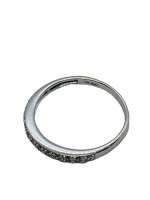 10K White Gold Lady's Ring .13CTW  1.4Grams Size 7.5