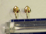 EARRINGS 14K YELLOW GOLD DROP HEART GARNET