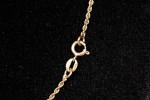 Ladies 14k Yellow Gold Dainty Rope Chain 16"