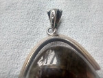 Large Laborodite Pendant with Sterling Siver Setting