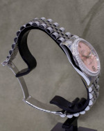 ROLEX DATEJUST PINK FLORAL DIAMOND BEZEL JUBILEE BRACELET *BOX/PAPERS 36MM STAIN