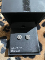 Beautiful 1/4 ct. T.W. Diamond Sterling Silver Earrings