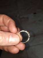 Multicolored 10k gold sapphire diamond ring