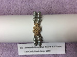 Two strands Light Blue Fresh Water Pearls