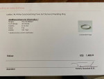 Size 4.5 14K White Gold Wedding Ring With 23 Diamonds
