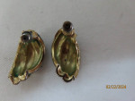 Navy, black & gold earrings