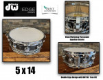 DW Double EDGE Snare Drum 5x14 Mint Condition