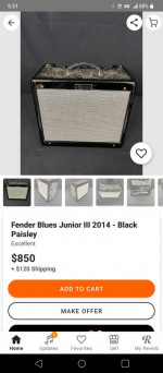 Fender FSR Blues Jr - Black Paisley
