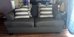 JC Pennys gray comfy loveseat sofa couch