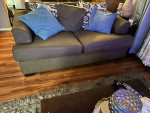 JC Pennys gray comfy loveseat sofa couch