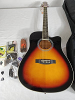 Brand NEW Brand NEW (Neck Damaged) Spruce 41 inch Guitar Bundle for Ad