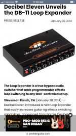 Decibel Eleven loop expander pedal loop & amp channel changer