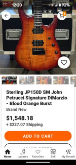 Ernie ball Music man Sterling John Petrucci JP 150 D with Eventide mic