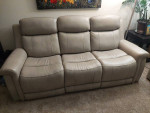 Serena Taupe leather Sofa