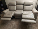 Serena Taupe leather Sofa