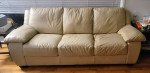 Leather sofa - cream