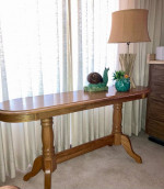 Oak Surfboard Style Sofa Table