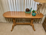 Oak Surfboard Style Sofa Table