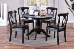 FREE DINING SET WITH PURCHSE BLACK LEATHER RECLINING SOFA & LOVE SET -