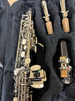 Nice Silver Soprano Saxophone with New Box of Reeds $400 Firm
