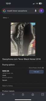 Beautiful TENOR Saxophone Black and Gold Rosetti $700 Firm