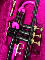 Nice Pink and Black Brass Trumpet with New Mouthpiece $200 Firm