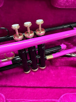 Nice Pink and Black Brass Trumpet with New Mouthpiece $200 Firm