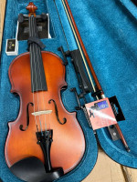 3/4 Size Violin with New Bow, Digital Tuner, Shoulder Rest, Extra Strings $130 F