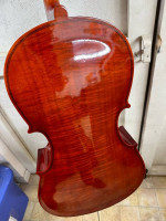 WACO 4/4 Full Size Gloss Cello with New Bow, Digital Tuner, Extra Strings $440 F