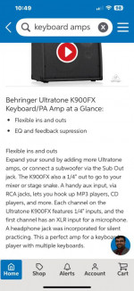 Behringer Keyboard Amplifier